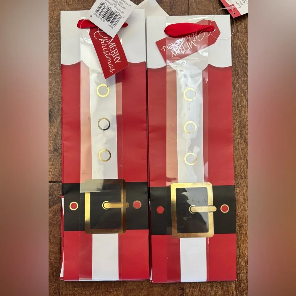 Christmas bags bows box paper NEW NWT Approx 4 lbs Santa candy cane tree